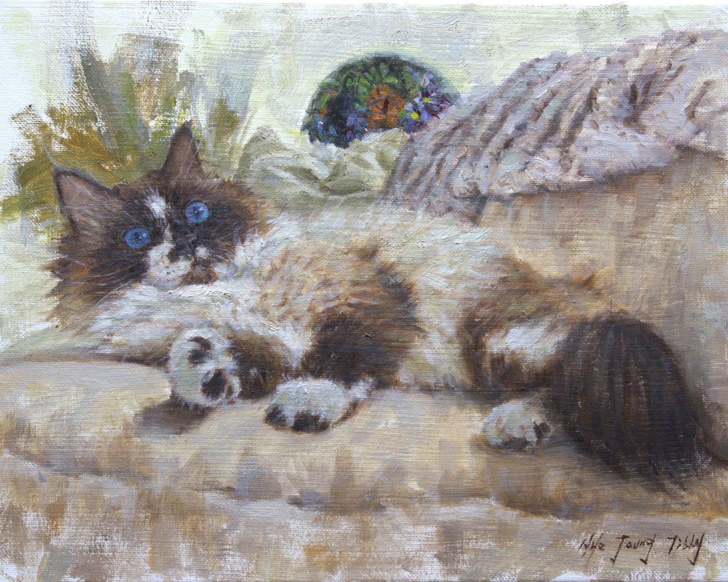 Ragdoll kitty lounging(Oil Painting/Fine Art Prints)