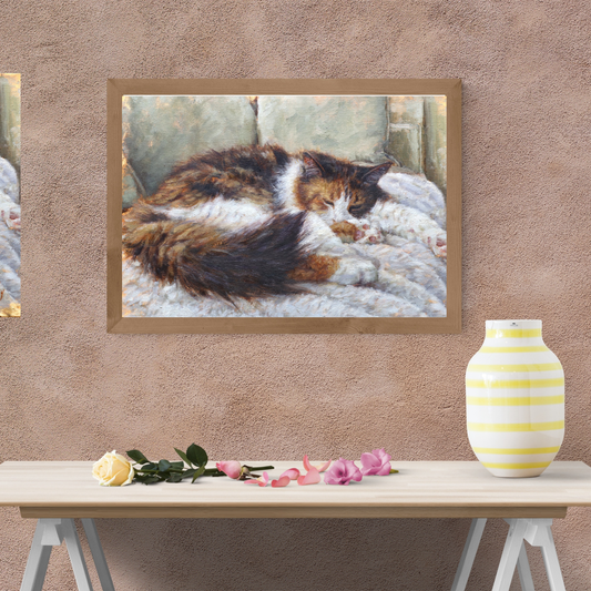 Sleeping Calico Cat-Fine Art Prints