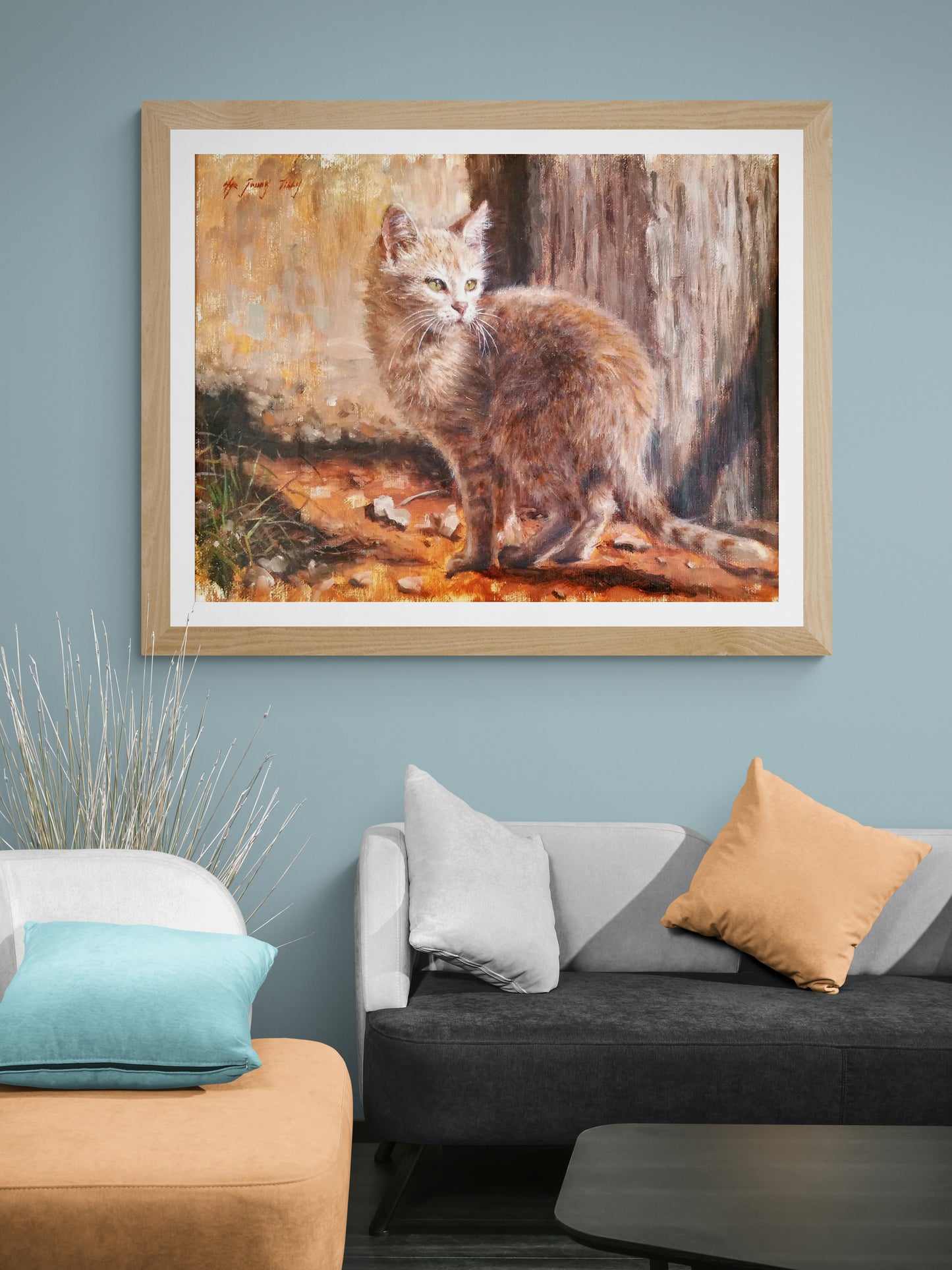 Feral Ginger Cat(Original Oil)