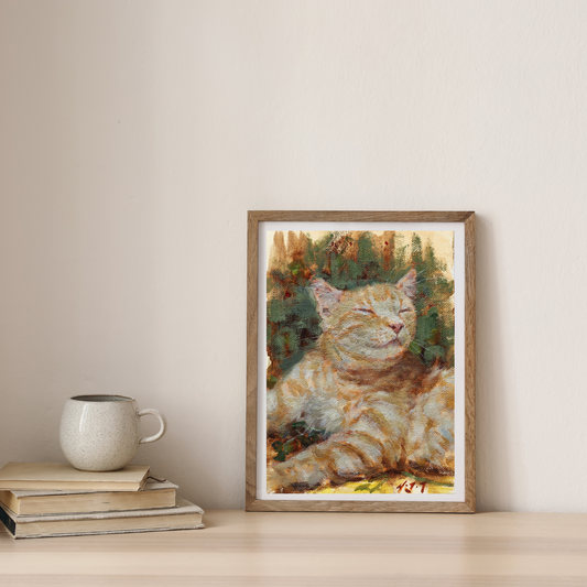 Content Ginger Cat(Original Oil)