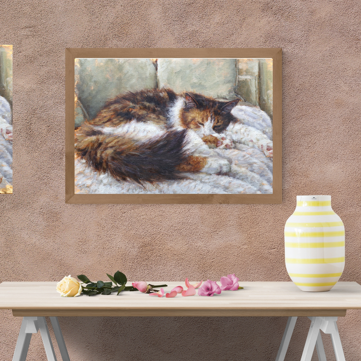 Sleeping Calico Cat-Fine Art Prints