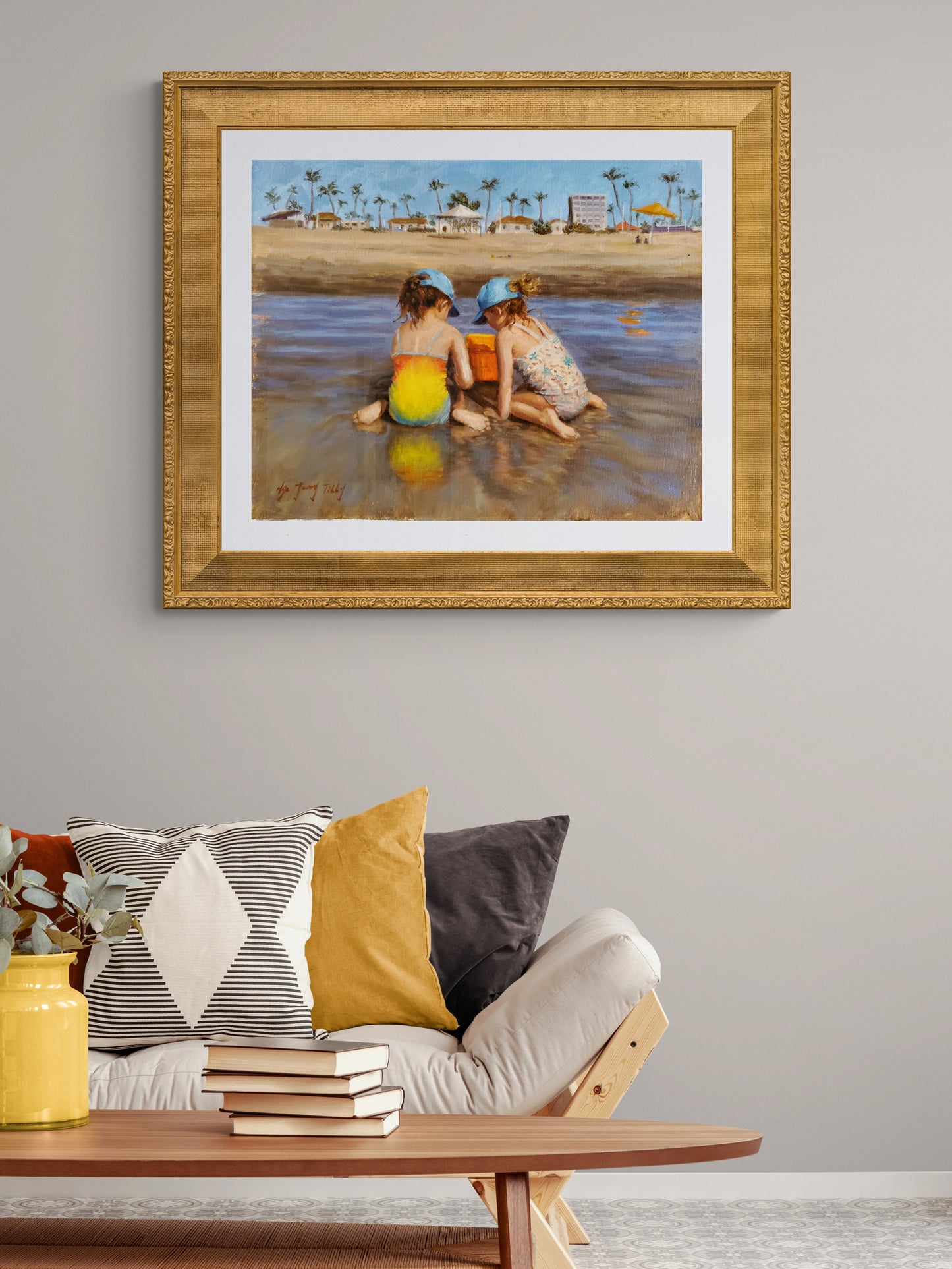 Sisters On The Beach(Original Oil)