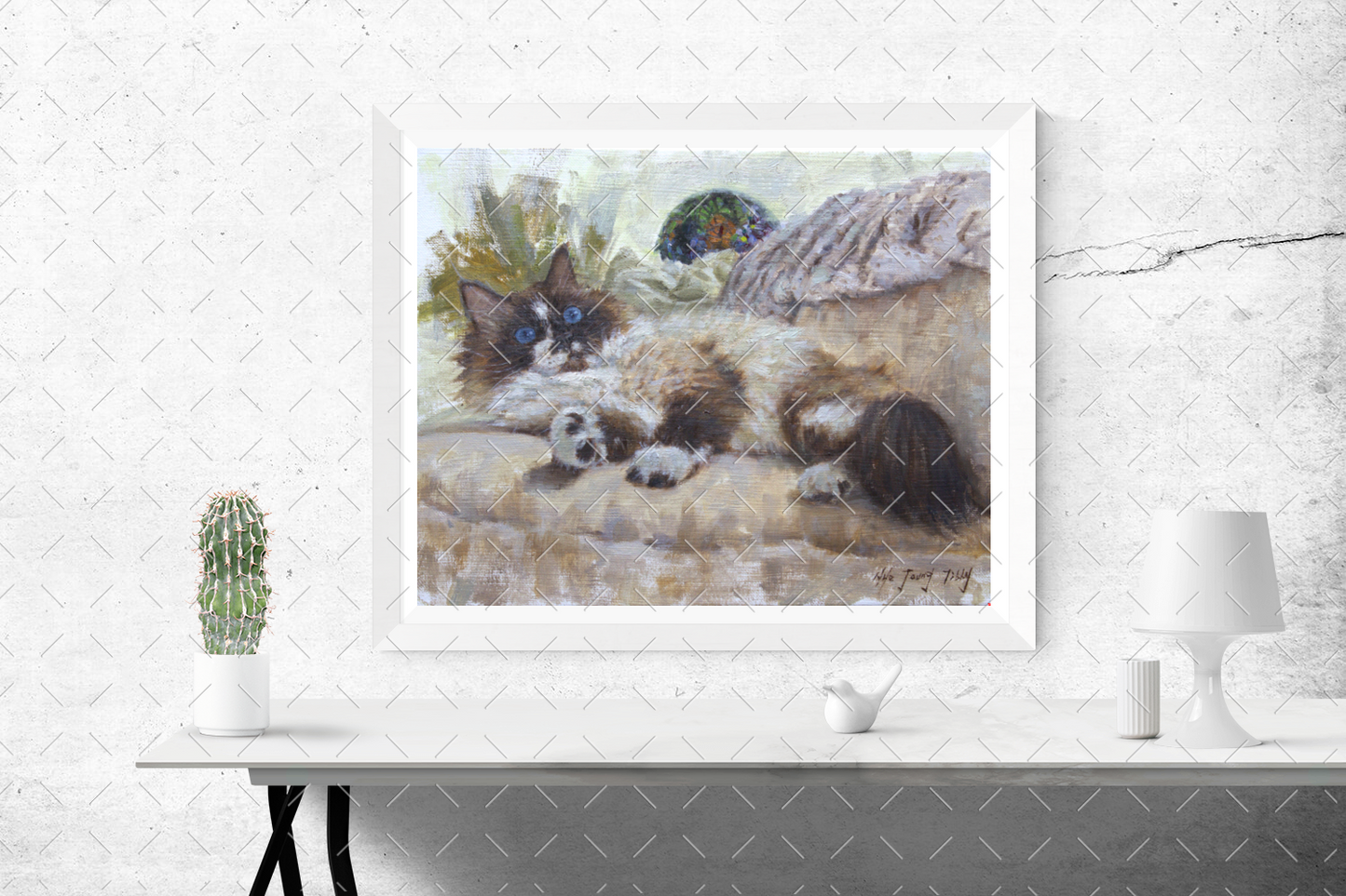 Ragdoll kitty lounging(Oil Painting/Fine Art Prints)