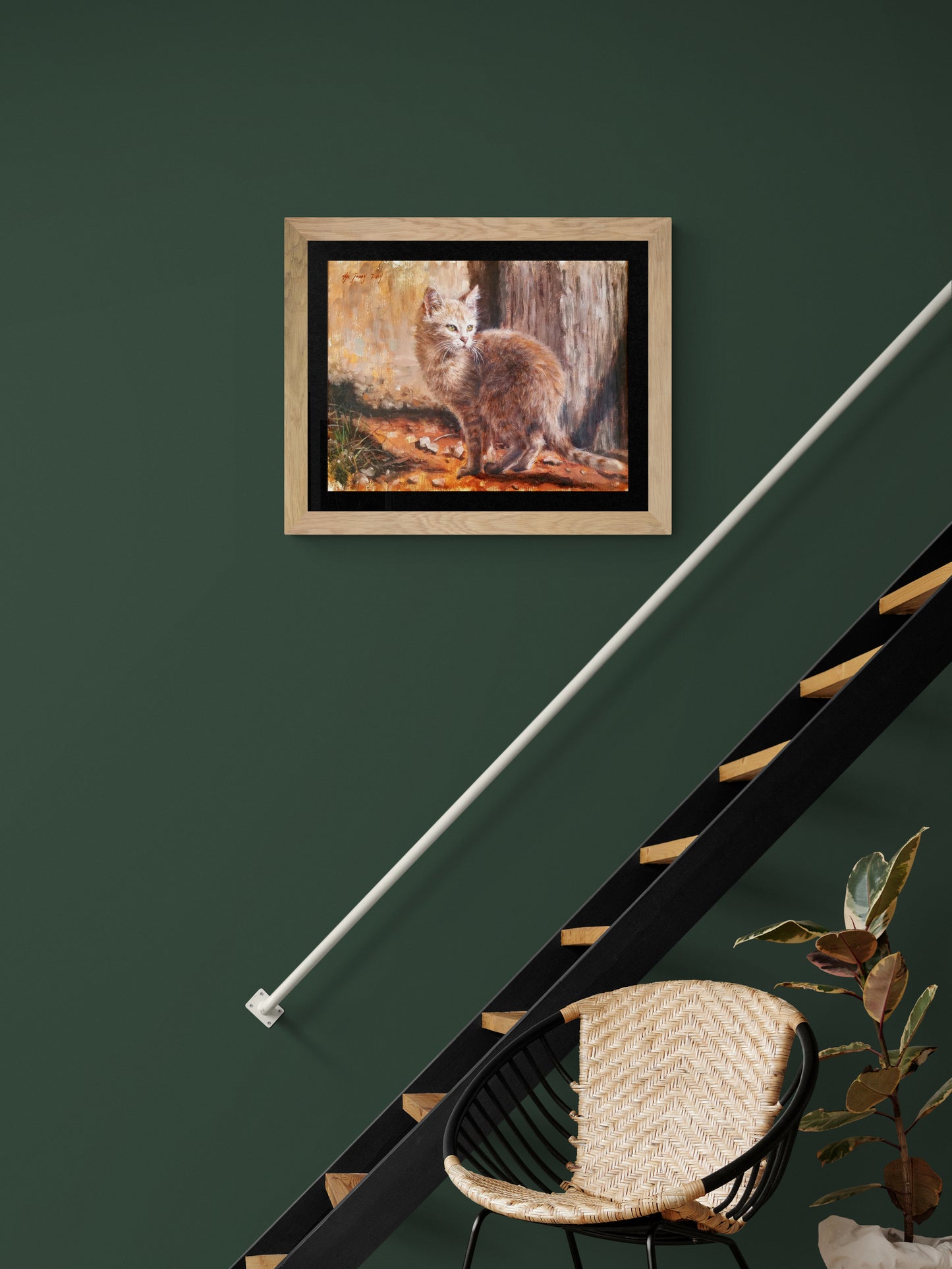 Feral Ginger Cat(Original Oil)