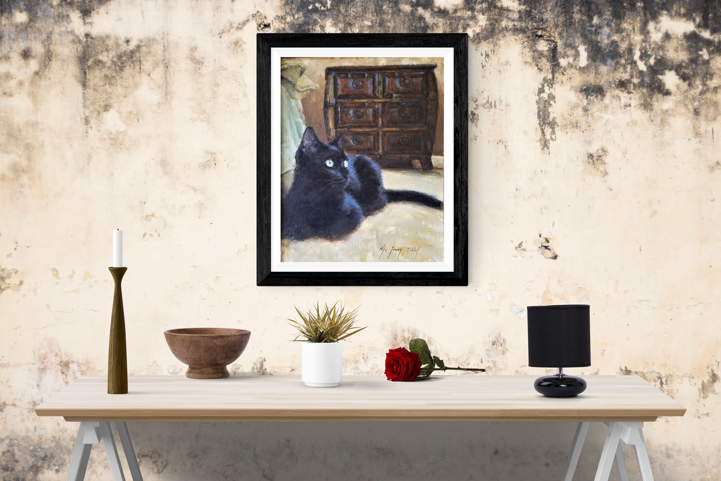 Black Cat Staring-Fine Art Prints