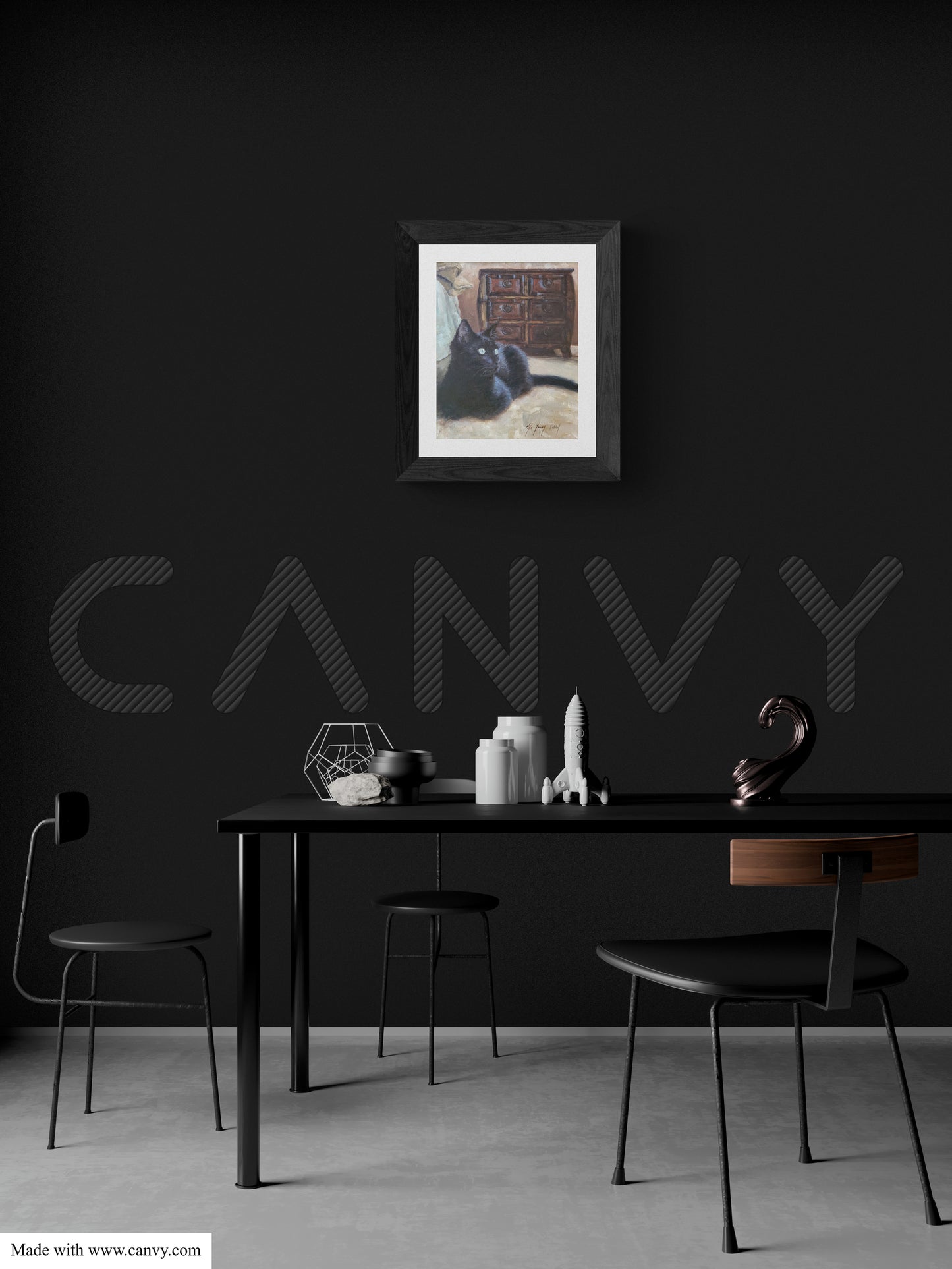 Black Cat Staring-Fine Art Prints