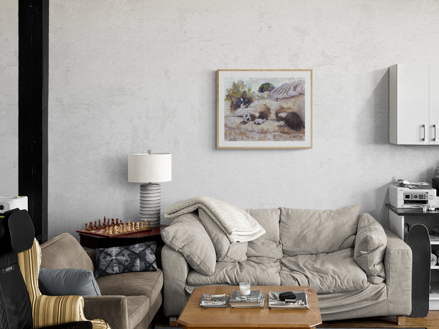 Ragdoll kitty lounging(Oil Painting/Fine Art Prints)