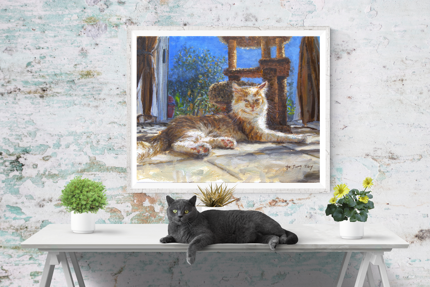 Furry Cat Relaxing(Original Oil/Fine Art Prints)