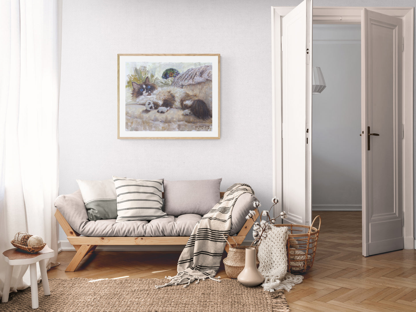 Ragdoll kitty lounging(Oil Painting/Fine Art Prints)