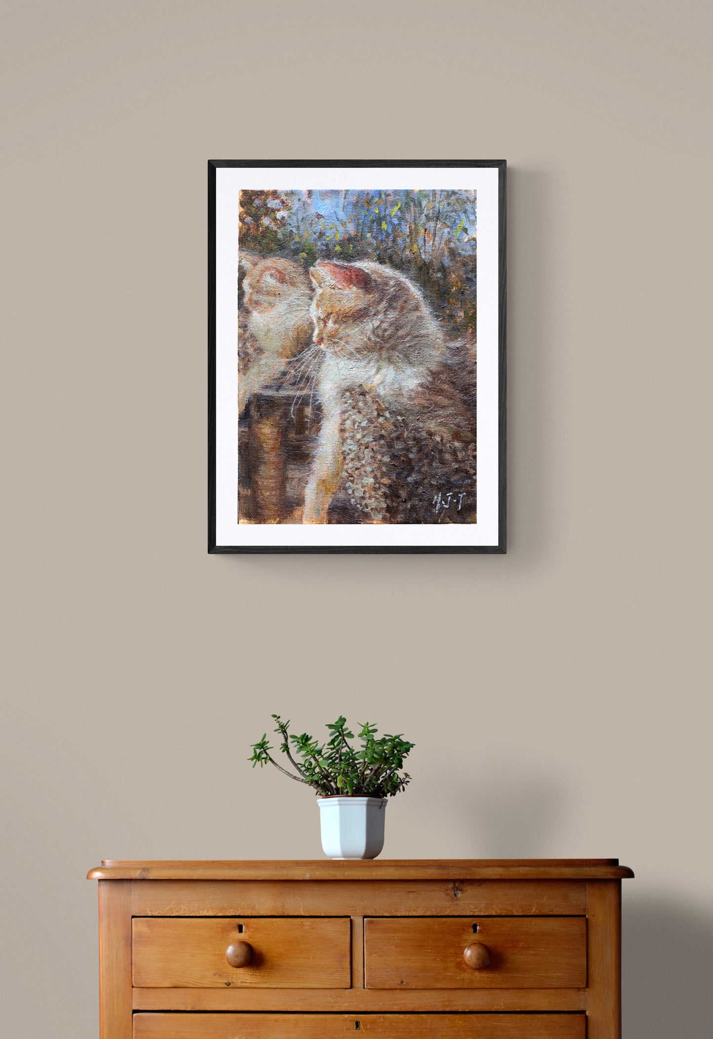 White and Yellow Cat By The Window